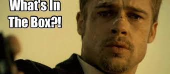 What's in the box? Brad Pitt from Seven. from emusdebuts.wordpress.com
