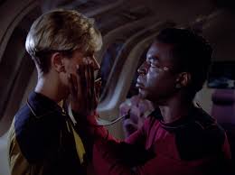 La Forge touches Yar