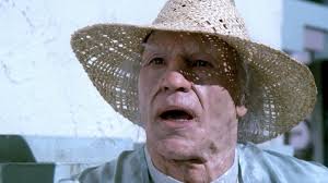 surprised old man Picard face in his sun hat