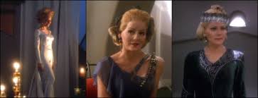 The Bajoran widow in three of her outfits