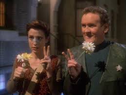 Kira and O'Brien in the past, the 1970s to be exact.