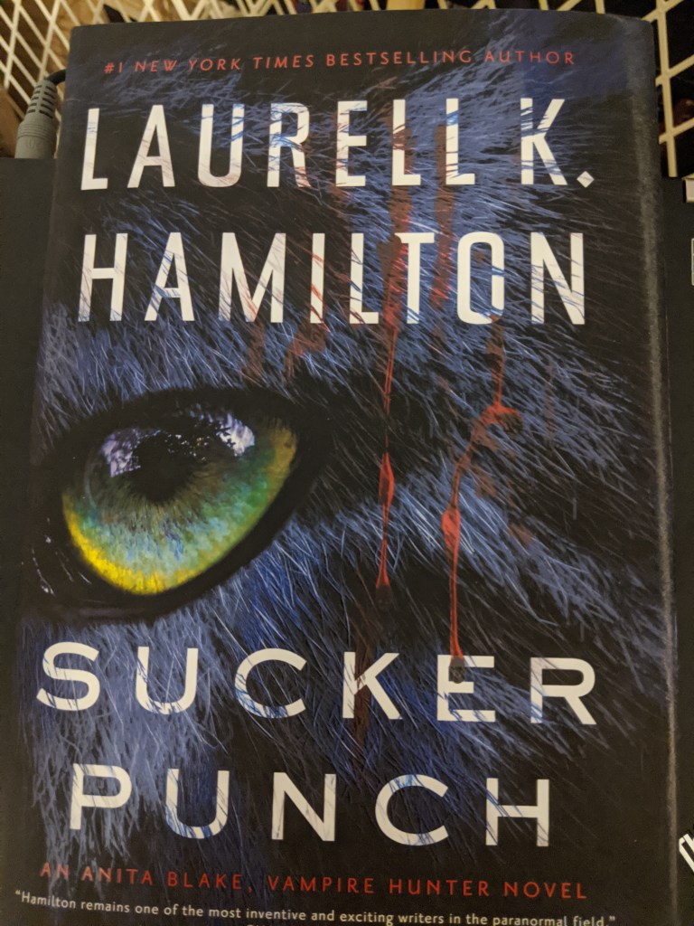 the cover for Laurell K. Hamilton's novel, Sucker Punch.