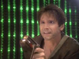 Mirror Bareil holds a broken phaser