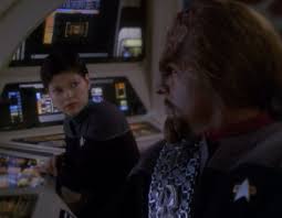 Ezri and Worf sniping at each other