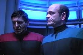 altered chakotay and doctor in the turbolift