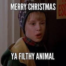 Kevin from HOME ALONE "Merry Christmas ya filthy animals"