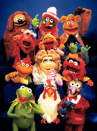 a random assortments of Muppets, including Kermit, Gonzo, Fozzy, and Miss Piggy (and animal!!)