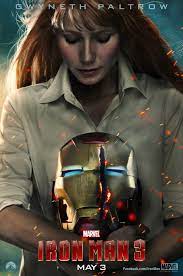 Pepper holding a badly damaged Iron Man helmet