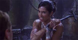 The first monarch brandishes a weapon